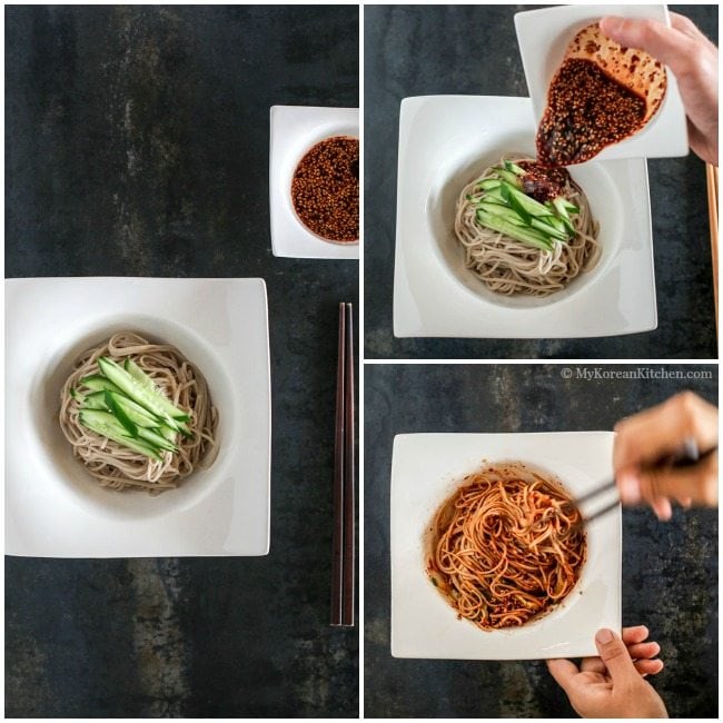 Cucumber Soba Noodles with Sweet Chili Soy Sauce