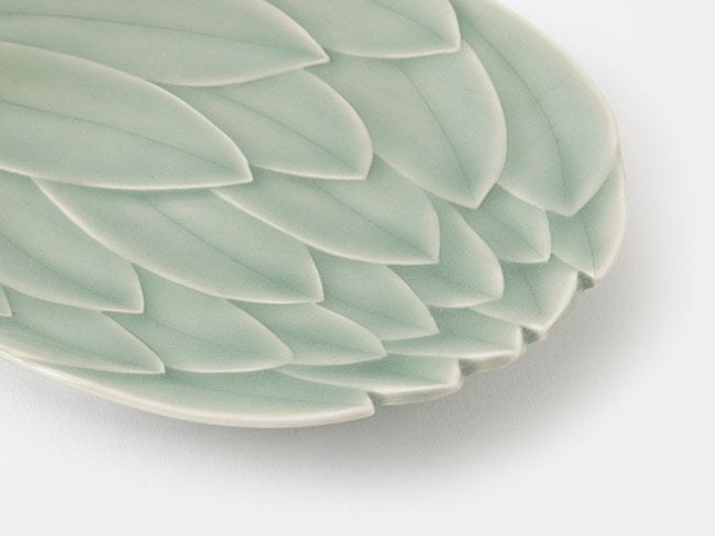 Korean Celadon Decorative Flower Plates
