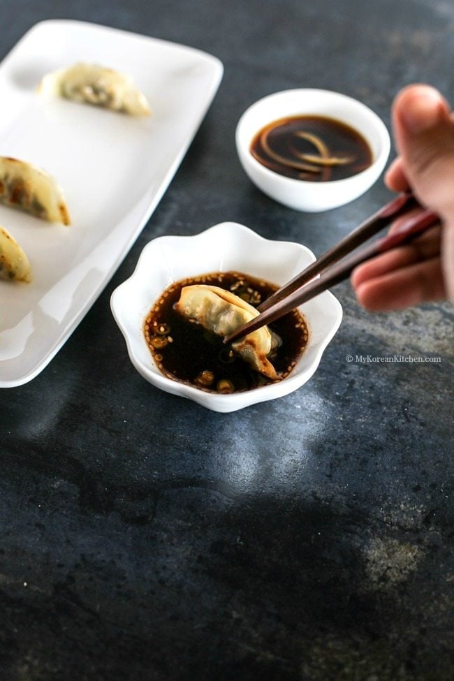 Korean Sweet Tangy Soy Dipping Sauce Recipe - Pair it with your next Korean pancakes or Korean dumplings | MyKoreanKitchen.com