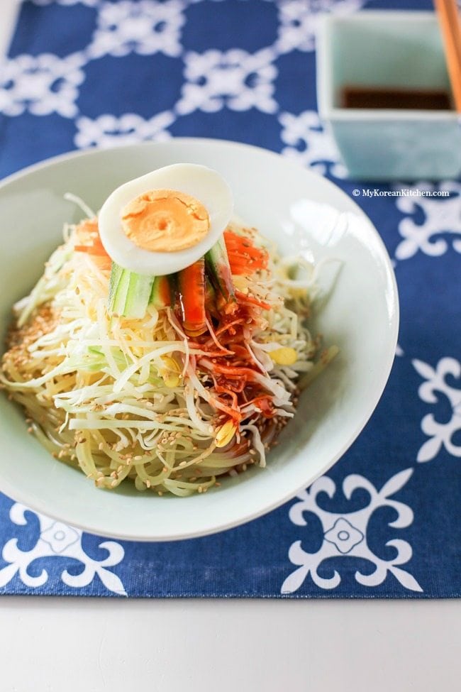 Korean Spicy Chewy Noodles (Jjolmyeon) | MyKoreanKitchen.com