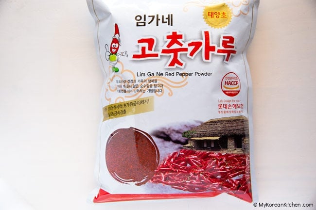 Korean chili flakes package