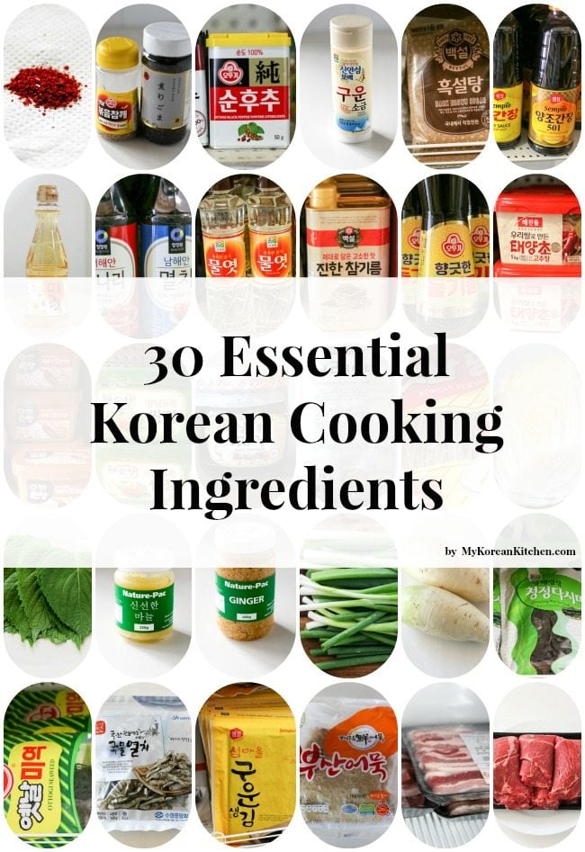 A comprehensive list of 30 essential Korean cooking ingredients - Korean chili powder, Korean chili paste, Korean soybean paste and so much more! | MyKoreanKitchen.com