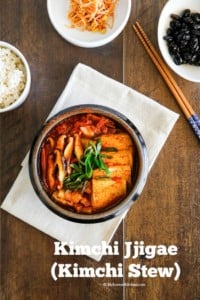 Kimchi Jjigae Korean comfort food in a clay pot