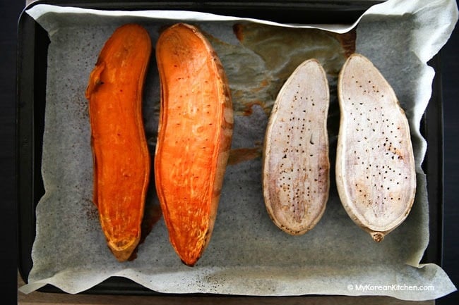Comparing roasted BEAUREGARD with Hawaiian sweet potato