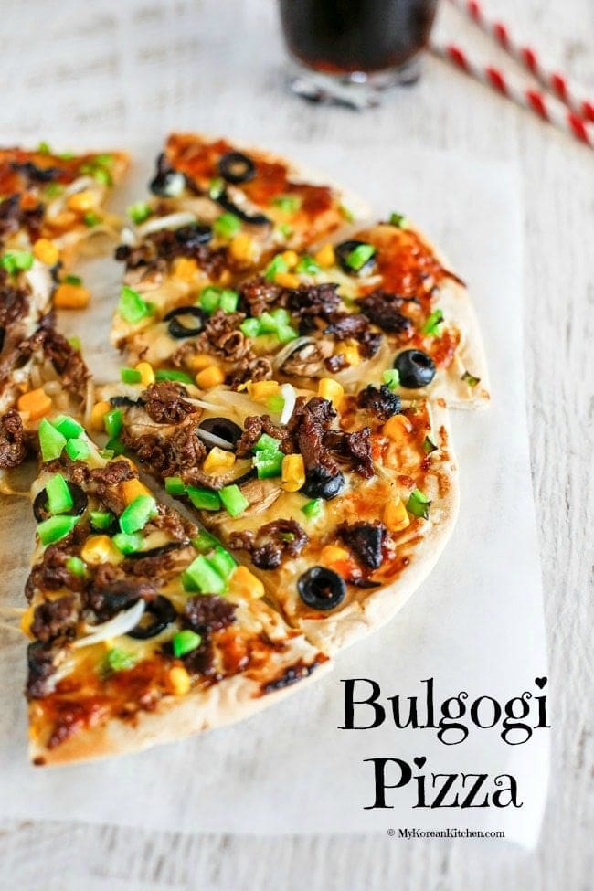 How to make Bulgogi pizza. This is a popular Korean fusion pizza in Korea. It's a great way to use up leftover Bulgogi. It's super delicious! | Food24h.com