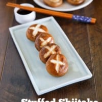 How to make Korean style stuffed shiitake mushrooms. It's filled with delicious and healthy protein! | MyKoreanKitchen.com