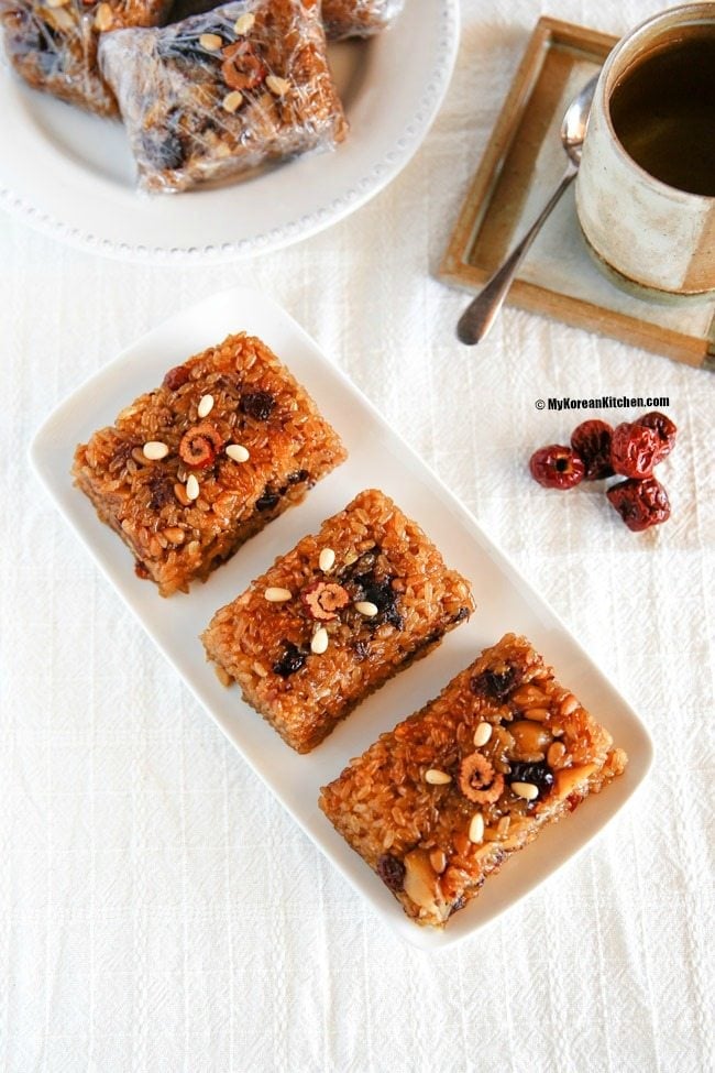 Korean Sweet Rice with Dried Fruit and Nuts ( Yaksik) | MyKoreanKitchen.com