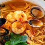 How to Make Jjamppong (Korean Spicy Seafood Noodle Soup) | MyKoreanKitchen.com