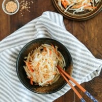Korean stir fried potato side dish is one of the easiest Korean side dishes you can make! It's crunchy and mildly flavoured! | MyKoreanKitchen.com
