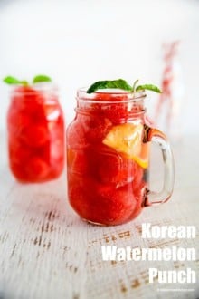 How to Make Korean Watermelon Punch. It's light, refreshing and will quench your thirst! | MyKoreanKitchen.com