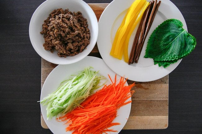 Bulgogi Kimbap Ingredients | MyKoreanKitchen.com
