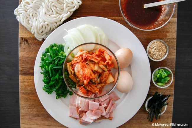 Kimchi Udon Noodle Stir Fry Ingredients