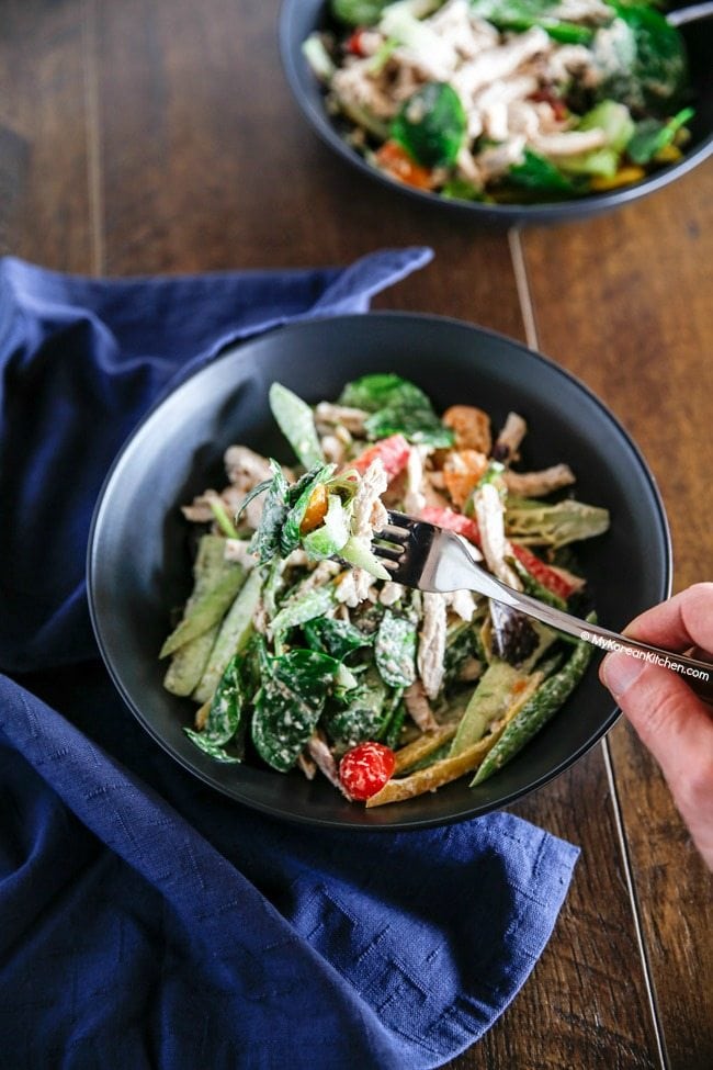 How to make Korean shredded chicken salad | MyKoreanKitchen.com