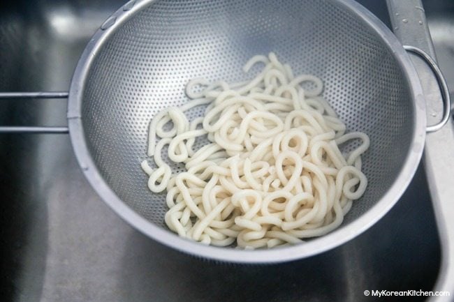 kimchi Udon Noodle Stir Fry - Boiled Udon Noodles