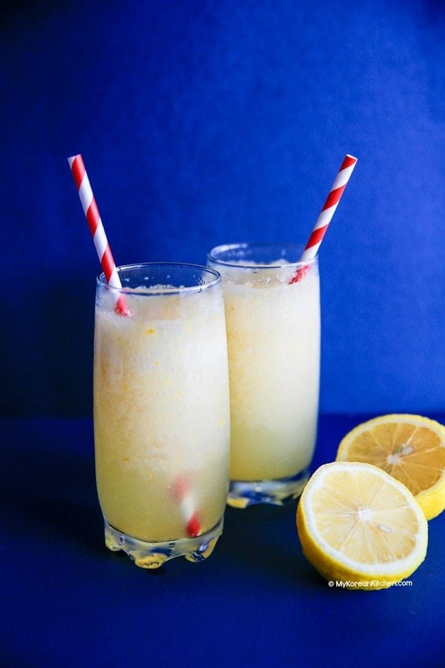 How to Make Honey Citron Sparkling Iced Tea | MyKoreanKitchen.com