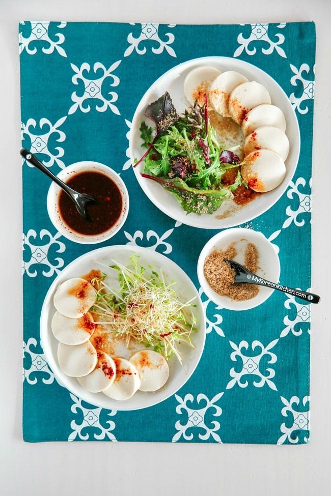 How to make Korean tofu salad with honey soy chilli vinaigrette | MyKoreanKitchen.com