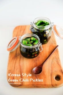 How to Make Korean Style Green Chilli Pickles | MyKoreanKitchen.com