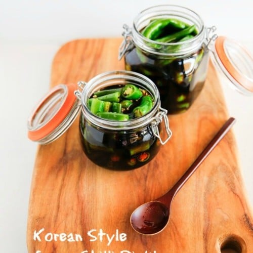 Korean Green Chilli Pickles My Korean Kitchen