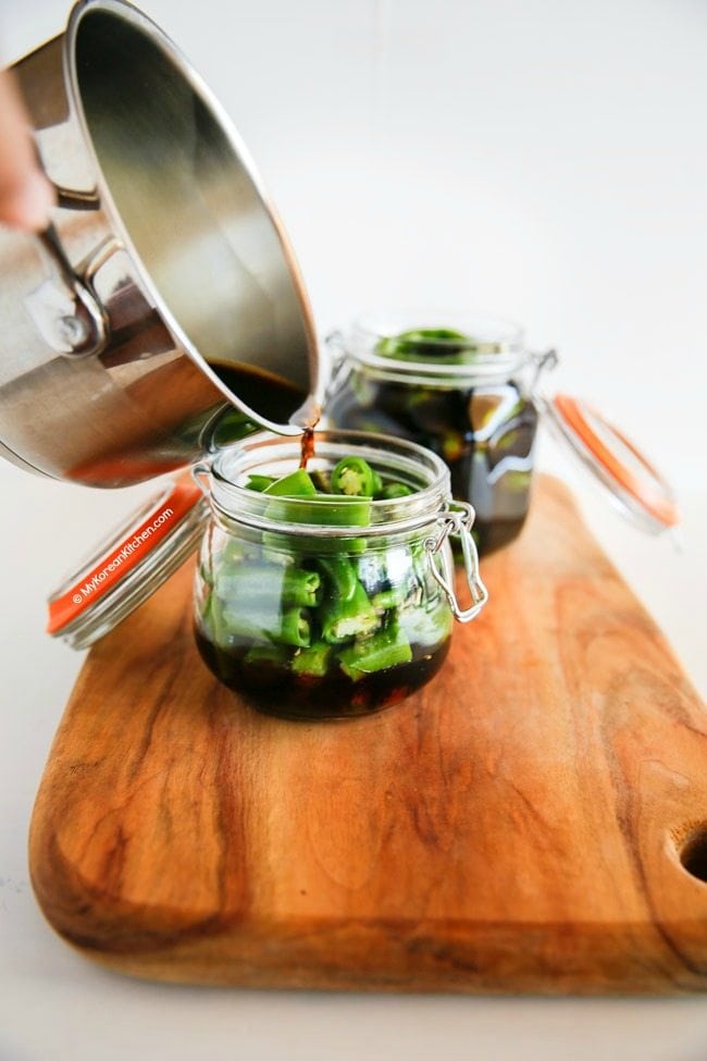 Korean Style Green Chilli Pickle Recipe | MyKoreanKitchen.com