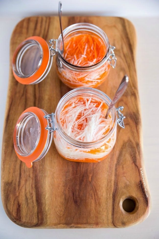 Carrot and Daikon Pickles | MyKoreanKitchen.com