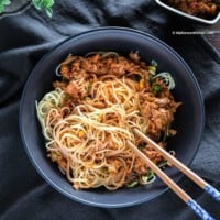 Spicy Tuna Pasta made with multipurpose Korean spicy tuna | MyKoreanKitchen.com