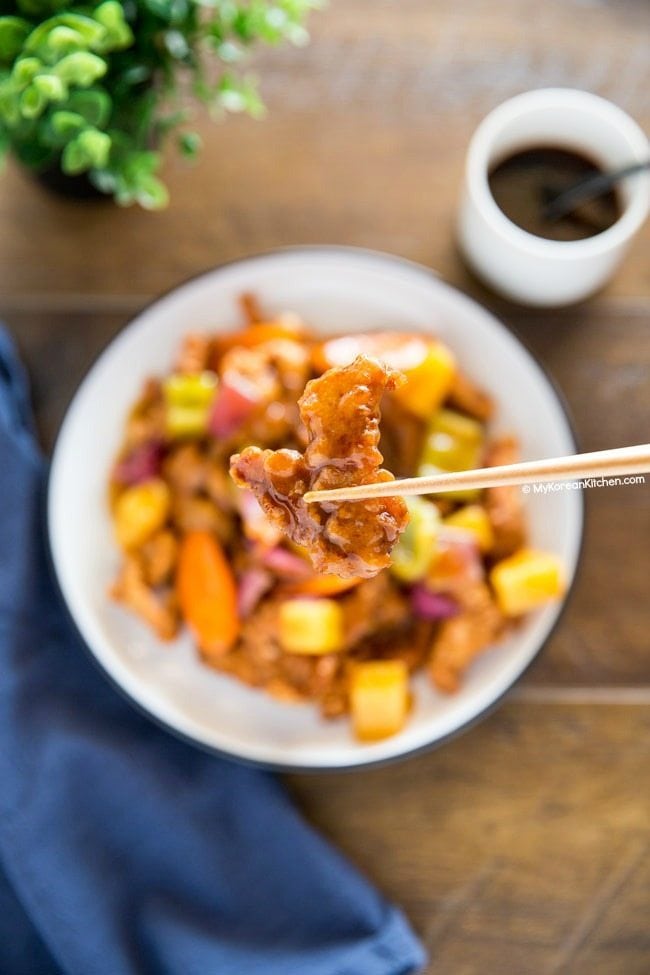 How to Make Tangsuyuk (Korean Sweet and Sour Pork) | MyKoreanKitchen.com