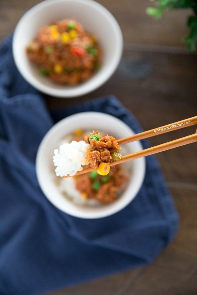 Spicy Tuna Rice Bowl | MyKoreanKitchen.com
