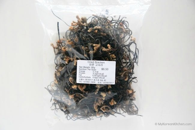 Gosari (Dried fernbrake) | MyKoreanKitchen.com