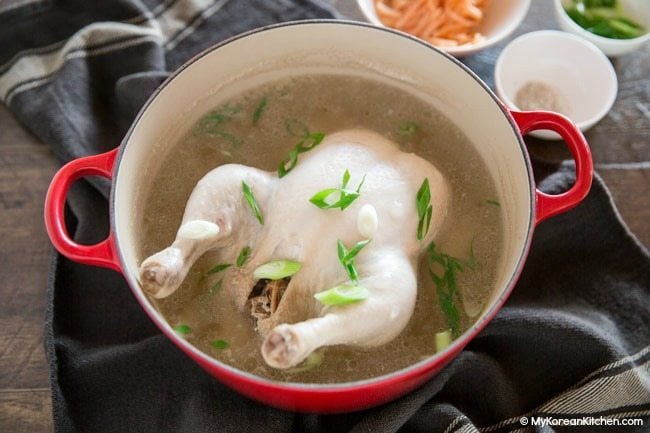 Samgyetang (Korean Ginseng Chicken Soup) | MyKoreanKitchen.com