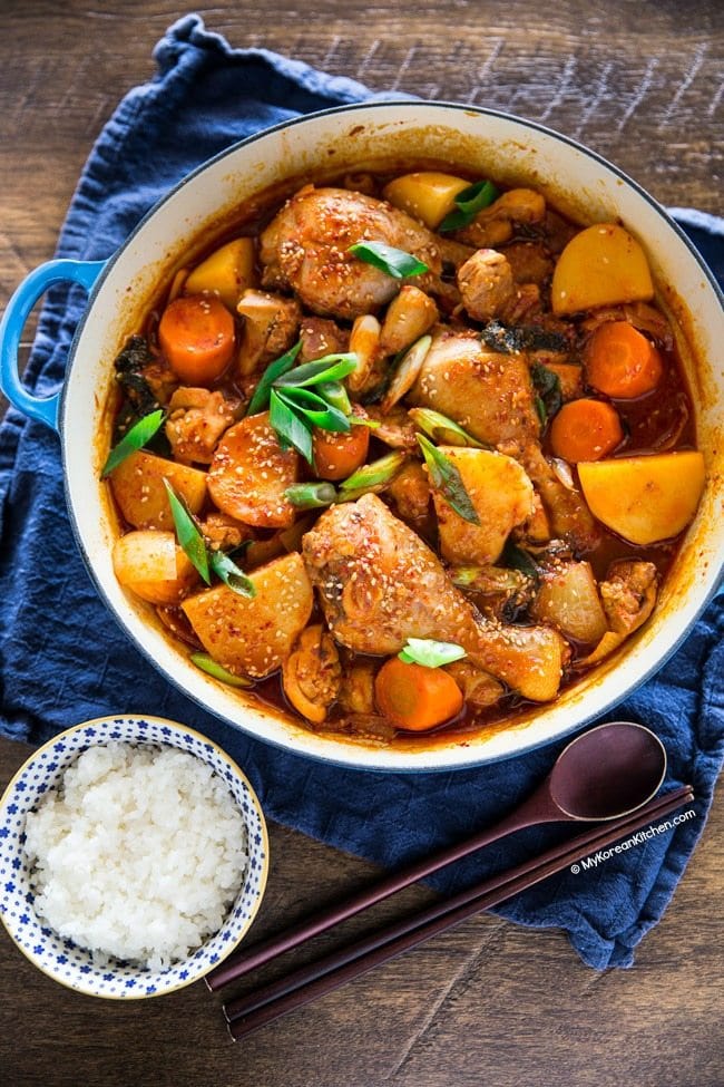 Korean Spicy Chicken Stew (Dakdoritang)