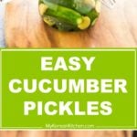 Quick cucumber pickle recipe. These cucumber pickles are really delicious. The right balance of sweetness, tanginess and the crunchiness is so refreshing and invigorating! | MyKoreanKitchen.com