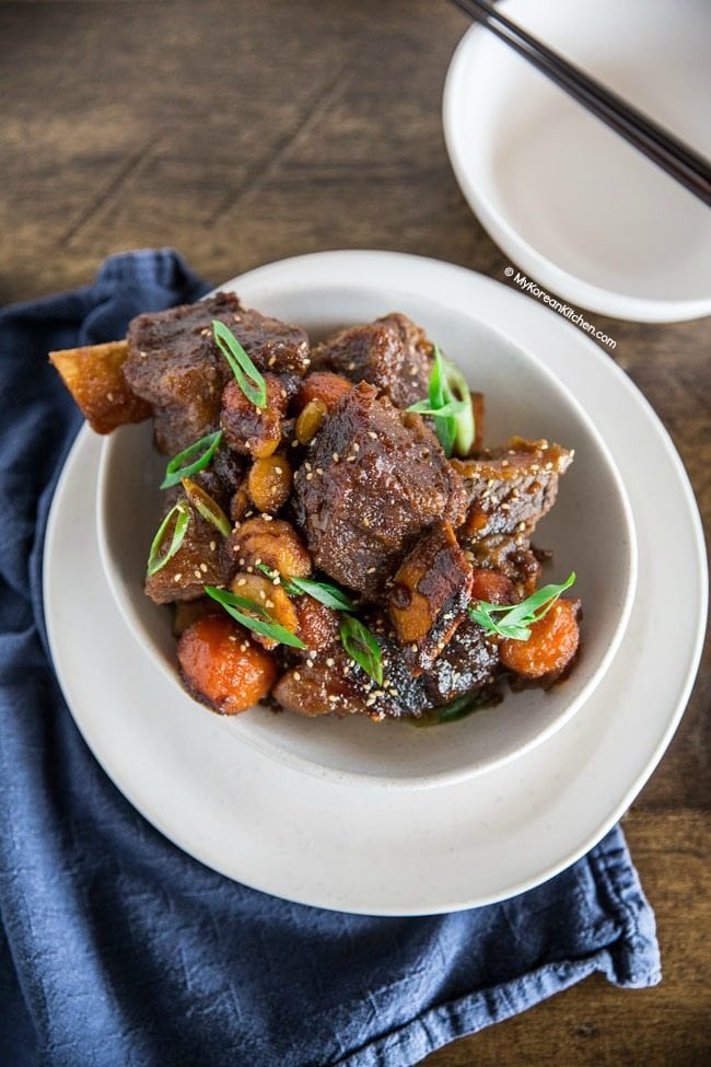 Kalbi Jjim (Korean Braised Beef Short Ribs) | MyKoreanKitchen.com