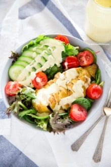 Baked Curried Chicken Breast with Salad
