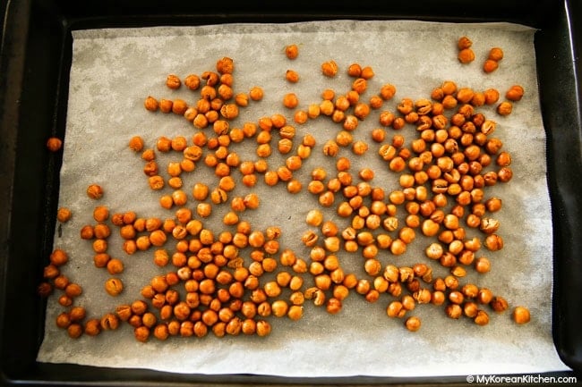 Oven baked chickpeas