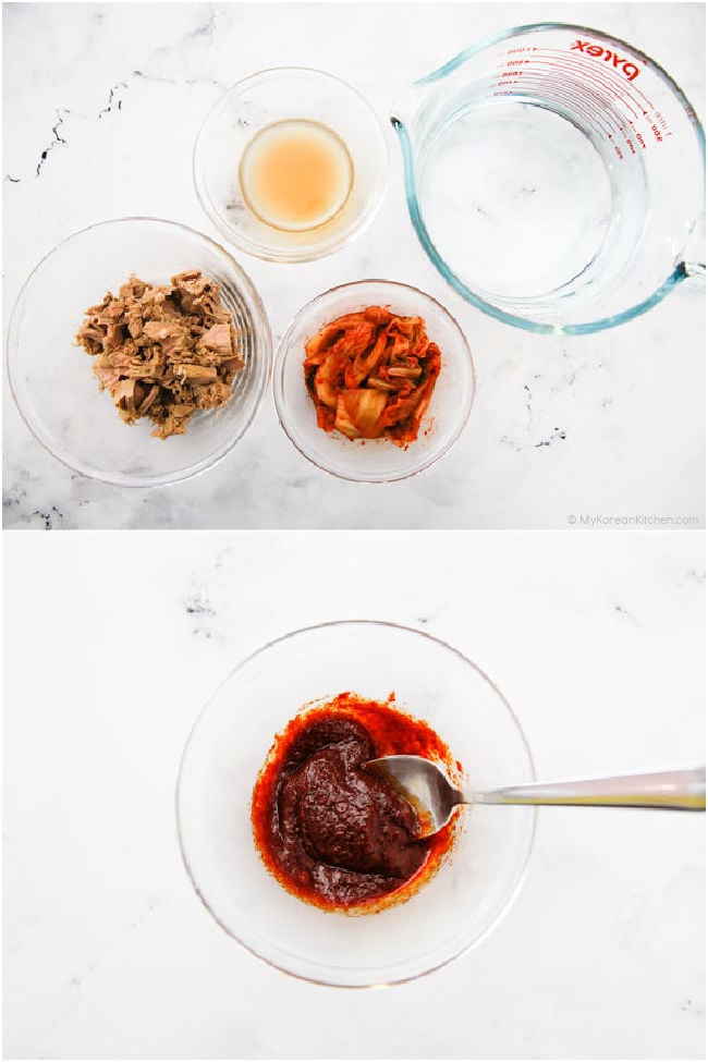 Kimchi Soup Ingredients