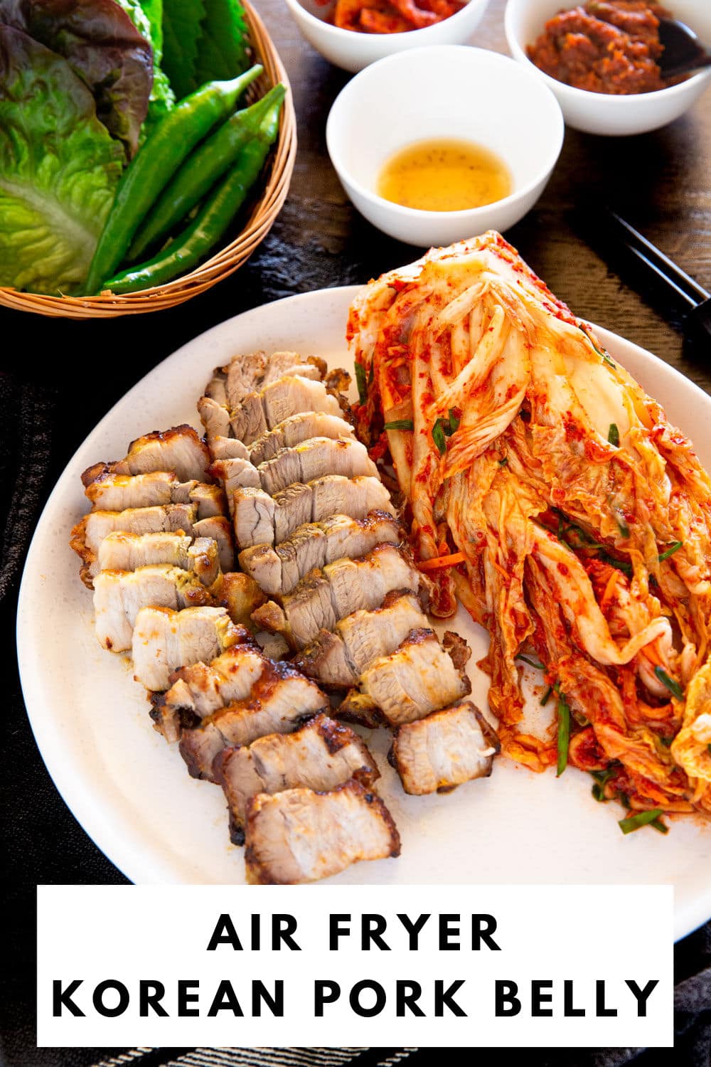 Air Fryer Korean Pork Belly My Korean Kitchen