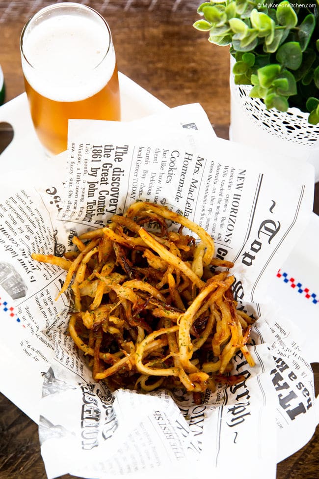 dried squid snack served with beer