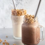 Jolly Pong Shakes - Two Glasses, Plain and Chocolate Honey Flavor