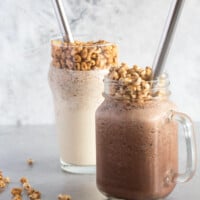 Jolly Pong Shakes - Two Glasses, Plain and Chocolate Honey Flavor