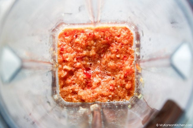 Blended kimchi seasoning for bok choy kimchi
